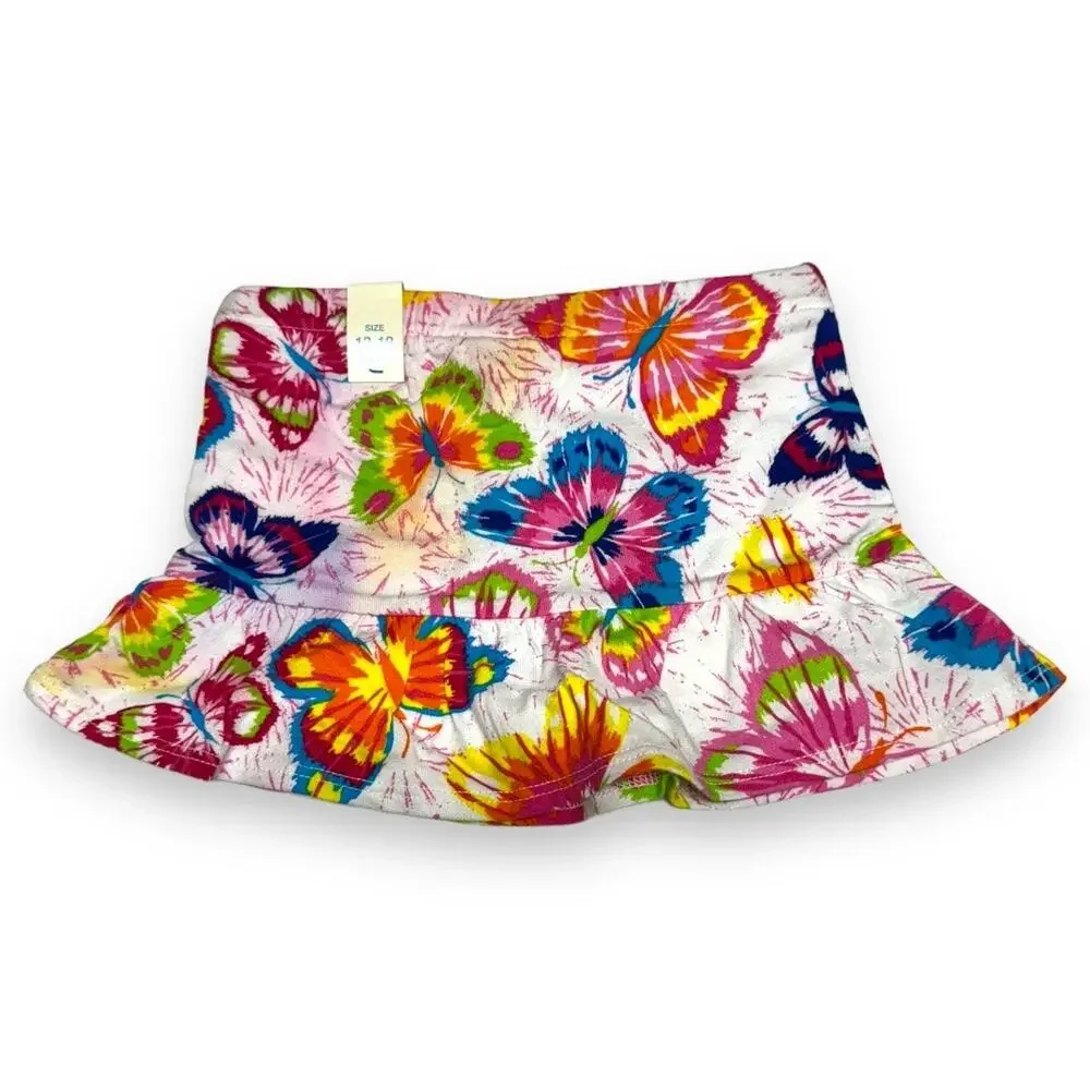 The‎ Children's Place Girls Skort Sz 12-18 Mo White Colorful Rainbow Butterflies